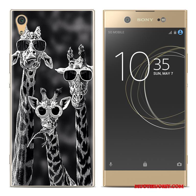 Sony Xperia Xa1 Plus Maalaus Pehmeä Neste Kuori Punainen Puhelimen Puhelimen Kuoret Kotelo