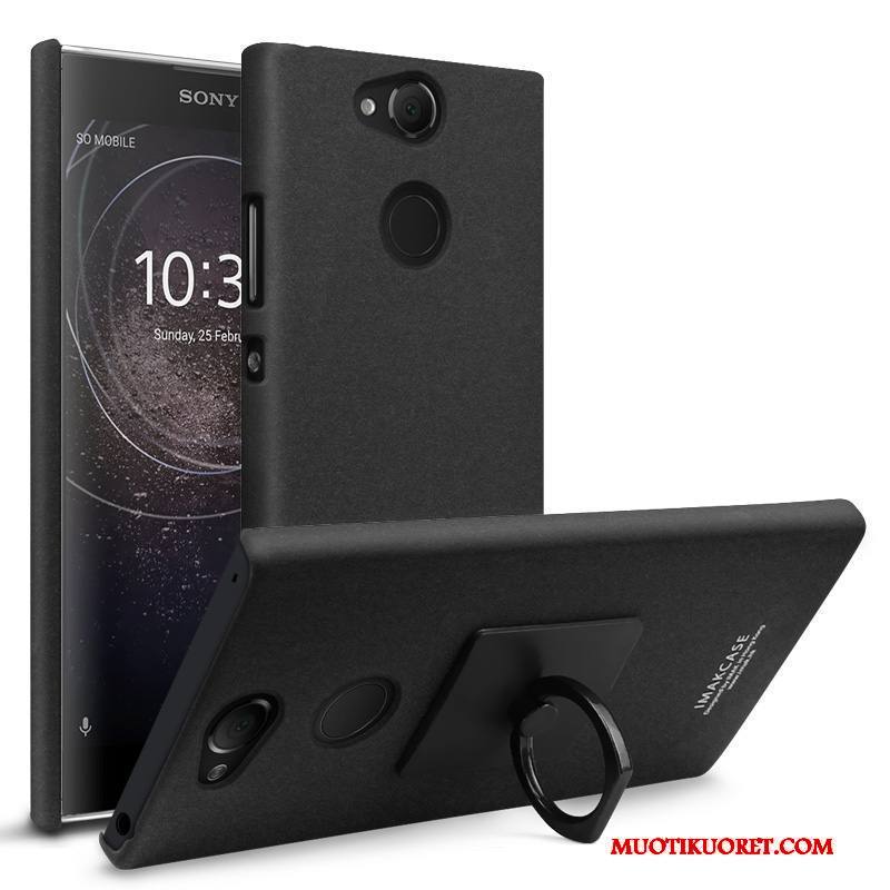 Sony Xperia Xa2 Kuori Suojaus Rengas All Inclusive Sininen Pesty Suede Murtumaton