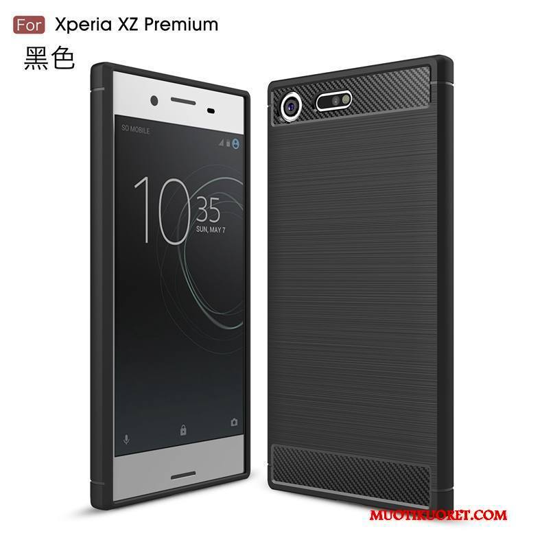 Sony Xperia Xz Premium Silikoni All Inclusive Kuori Puhelimen Kuoret Harmaa Kukkakuvio Pehmeä Neste