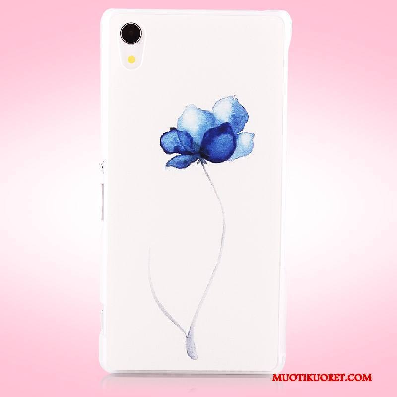 Sony Xperia Z2 Kuori Maalaus Puhelimen Kuoret Pesty Suede Kova Violetti Kotelo Suojaus