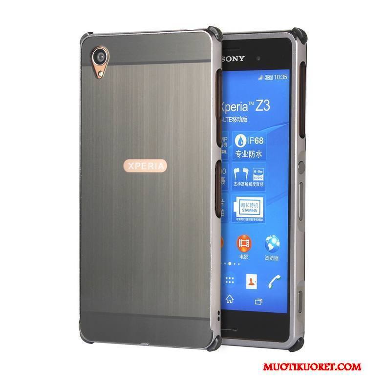 Sony Xperia Z3+ Kuori Kulta Pinkki Kehys Suojaus Puhelimen Kuoret Kotelo 3d