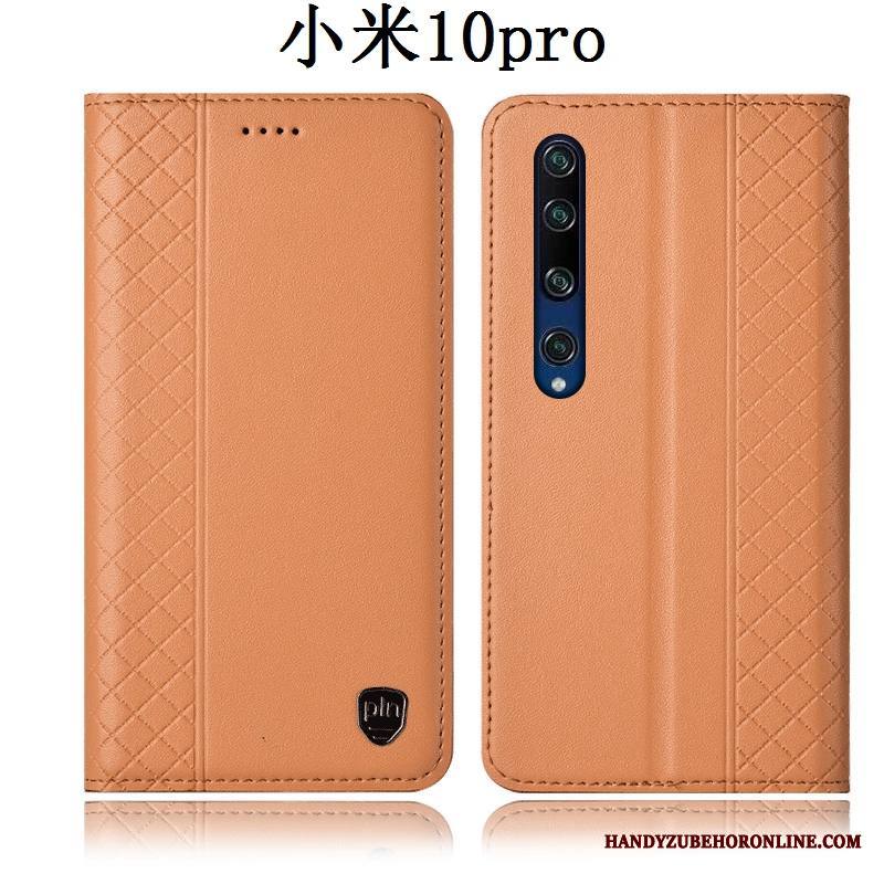 Xiaomi Mi 10 Pro Kuori Nahkakotelo Keltainen Pieni Puhelimen Kuoret All Inclusive Murtumaton Suojaus