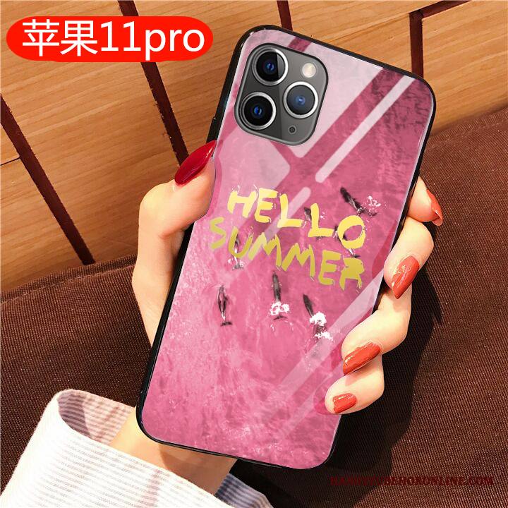 iPhone 11 Pro Kuori All Inclusive Silikoni Lasi Suojaus Persoonallisuus Murtumaton Jauhe