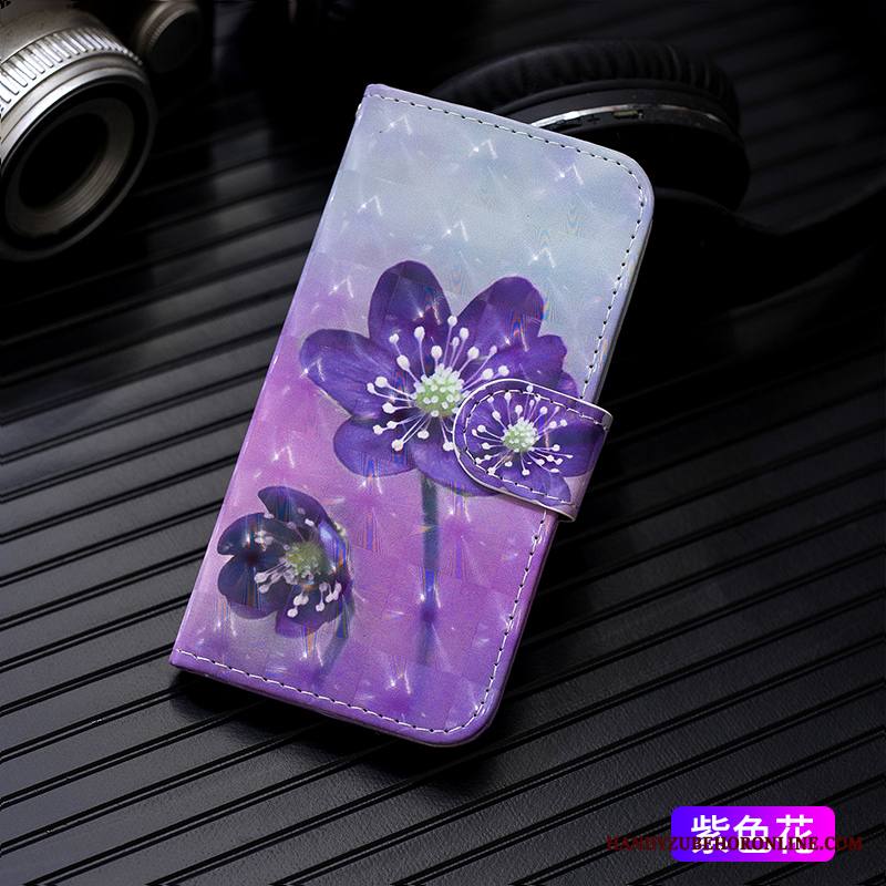 iPhone 11 Pro Kuori All Inclusive Violetti Kuoret Maalaus Nahkakotelo Puhelimen Kuoret