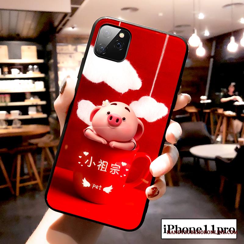 iPhone 11 Pro Kuori Tide-brändi Musta All Inclusive Persoonallisuus Sarjakuva Luova Net Red