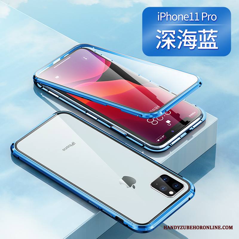 iPhone 11 Pro Max Kuori Ultra Läpinäkyvä Magneettinen Ohut Kaksipuolinen All Inclusive Puhelimen Kuoret