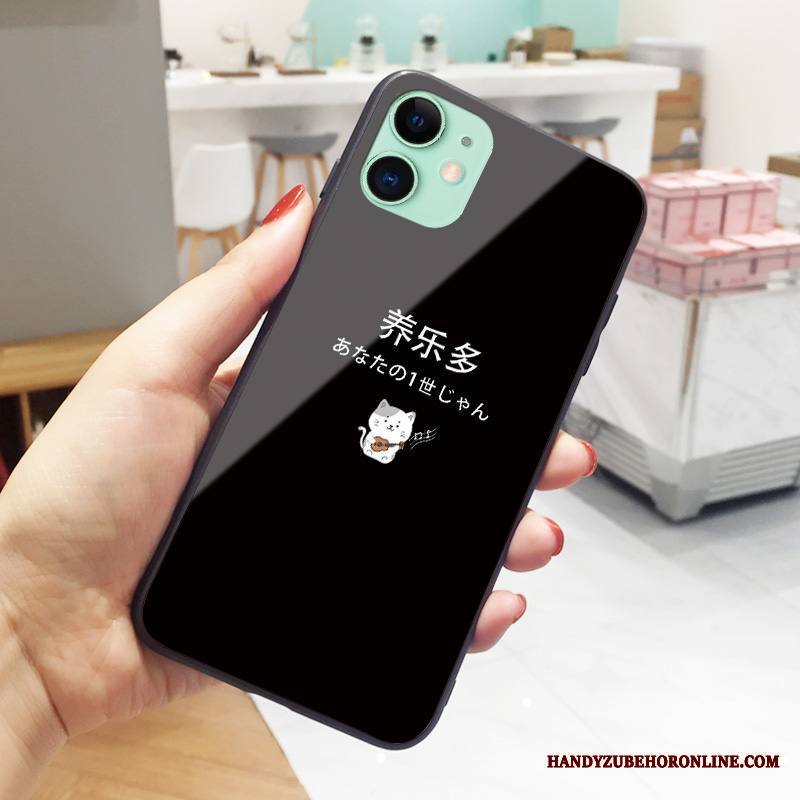 iPhone 12 Mini Kuori Lasi Ihana Luova Yksinkertainen Persoonallisuus Musta Kissa