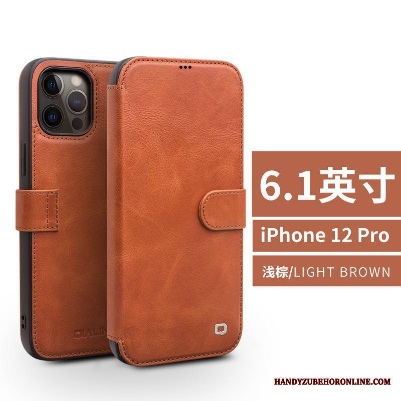 iPhone 12 Pro Kuori Liiketoiminta Kuoret Kortti Ylellisyys Murtumaton Aito Nahka All Inclusive