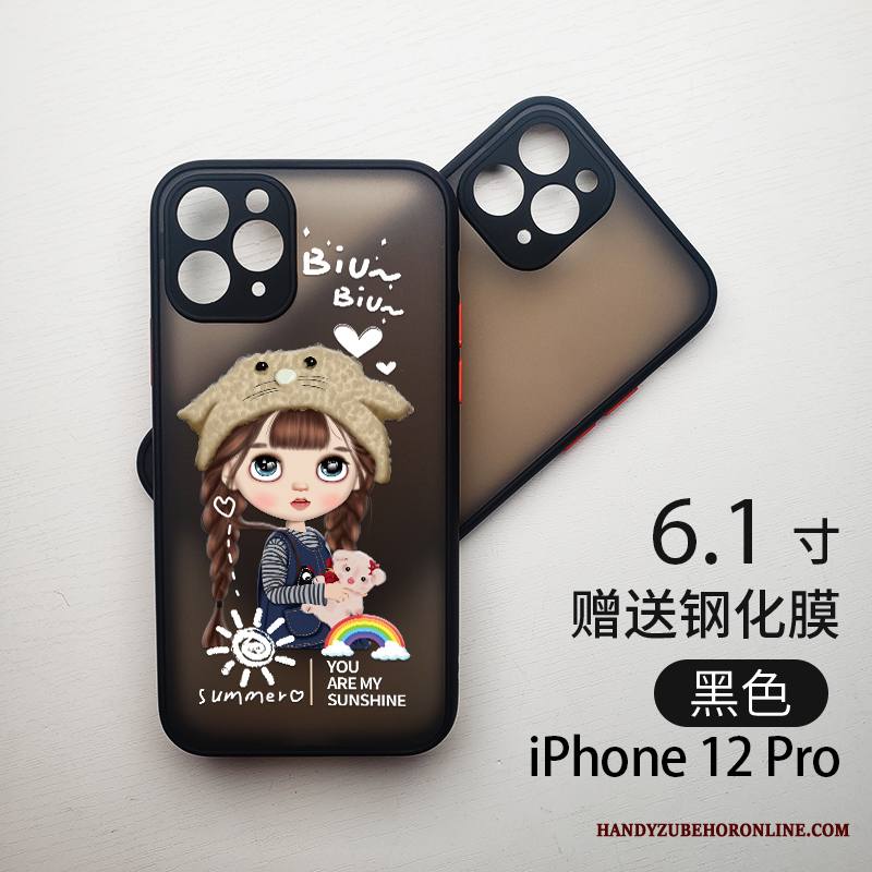 iPhone 12 Pro Kuori Pu Ihana Pesty Suede All Inclusive Pieni Murtumaton Kotelo