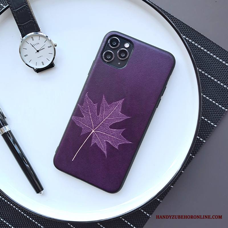 iPhone 12 Pro Max Violetti Puhelimen Aito Nahka Ohut Kuori Ultra Kotelo