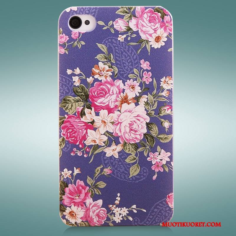 iPhone 4/4s Suojaus Violetti Pesty Suede Puhelimen Kuoret Kuori Kotelo Kova