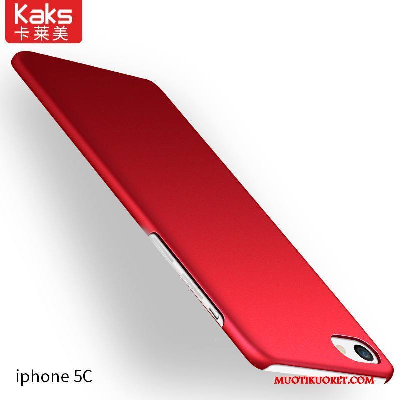 iPhone 5c Kuori Suojaus Kotelo Puhelimen Kuoret Punainen Kova Trendi Pesty Suede