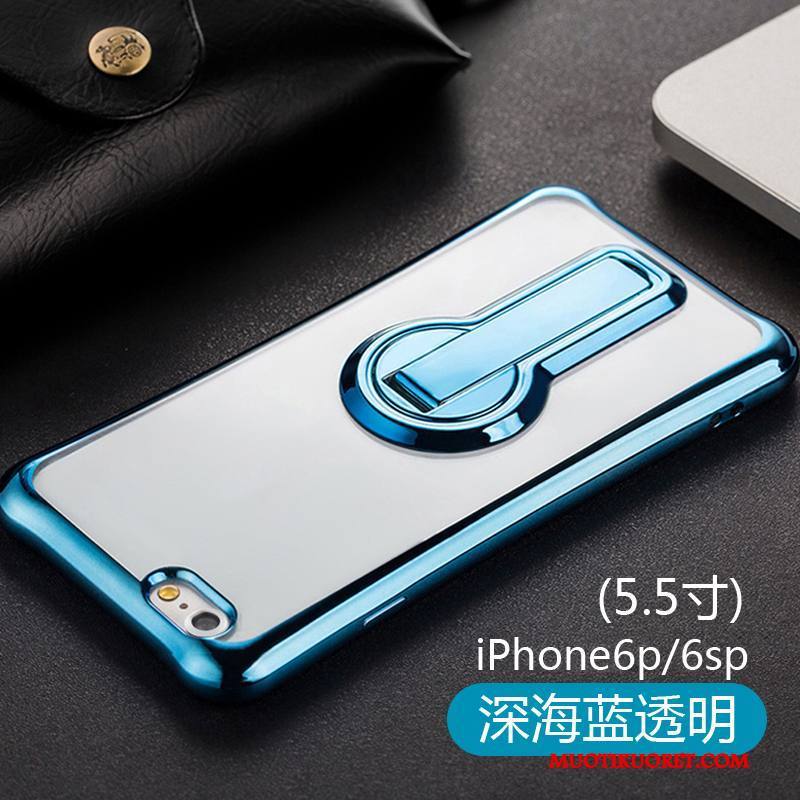 iPhone 6/6s Plus Kuori Pu Puhelimen Kuoret Murtumaton Silikoni Kotelo Tuki Sininen