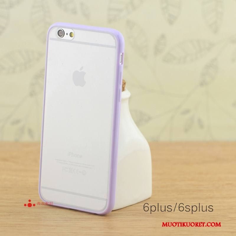 iPhone 6/6s Plus Pesty Suede Kukkakuvio Silikoni Puhelimen Kuoret Kova Kehys Kuori