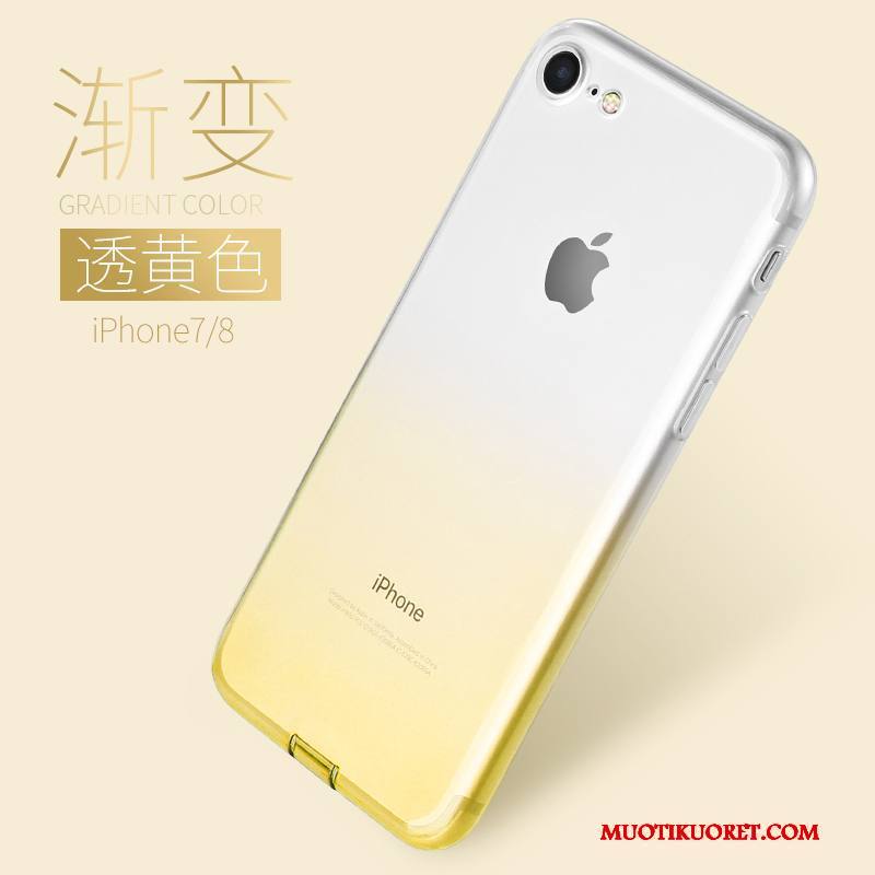 iPhone 7 Kaltevuus Kuori Läpinäkyvä Vaaleansininen Puhelimen Kuoret Pehmeä Neste Silikoni