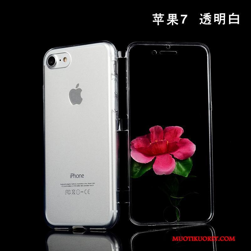 iPhone 7 Kuori Pehmeä Neste Suojaus Kotelo Sininen Silikoni Puhelimen Simpukka