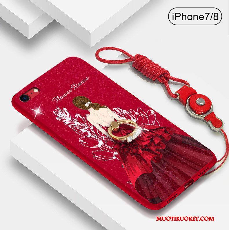 iPhone 7 Kuori Puhelimen Kuoret Tide-brändi Kotelo Punainen Silikoni All Inclusive
