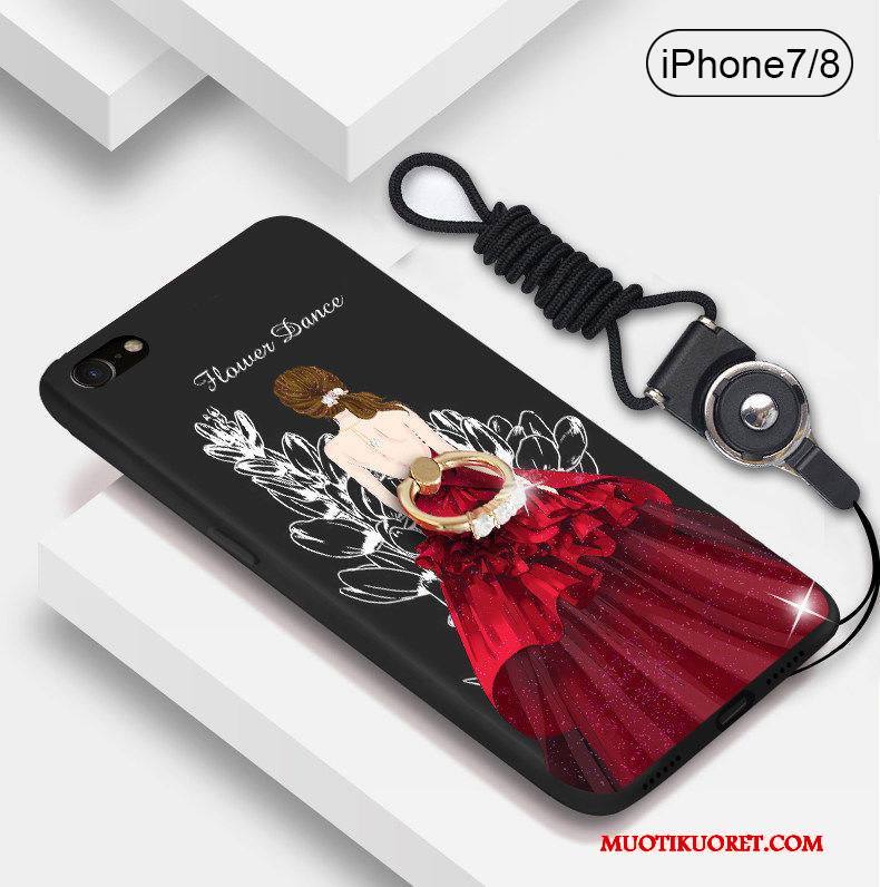 iPhone 7 Kuori Puhelimen Kuoret Tide-brändi Kotelo Punainen Silikoni All Inclusive