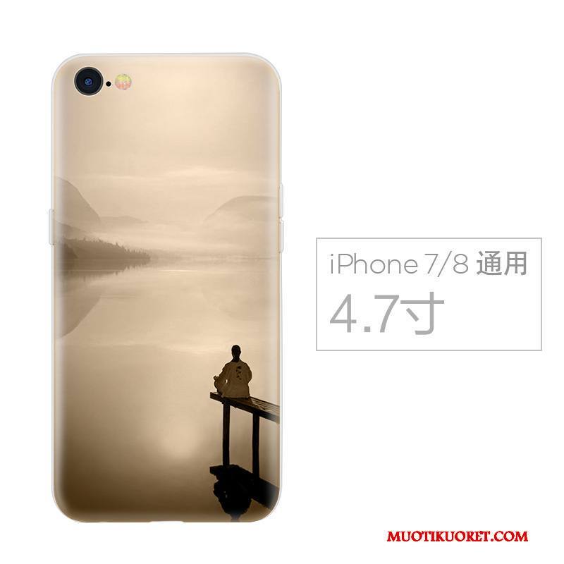 iPhone 7 Kuori Trendi Keltainen Pehmeä Neste Puhelimen Kuoret Murtumaton Kiinalainen Tyyli Luova
