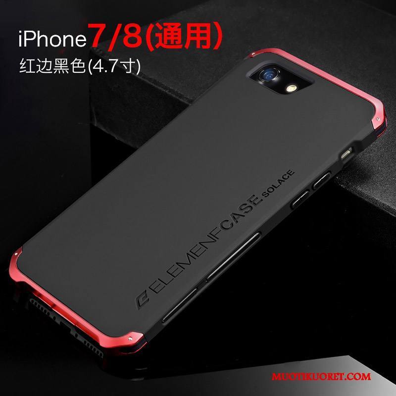 iPhone 7 Kuori Uusi Musta Punainen Kehys Puhelimen Kuoret Trendi Metalli