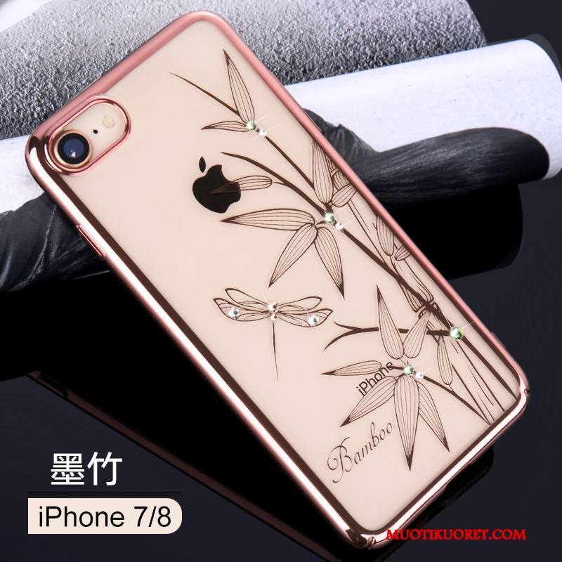 iPhone 7 Kuori Ylellisyys Pinkki Pinnoitus All Inclusive Kulta Strassi Kova