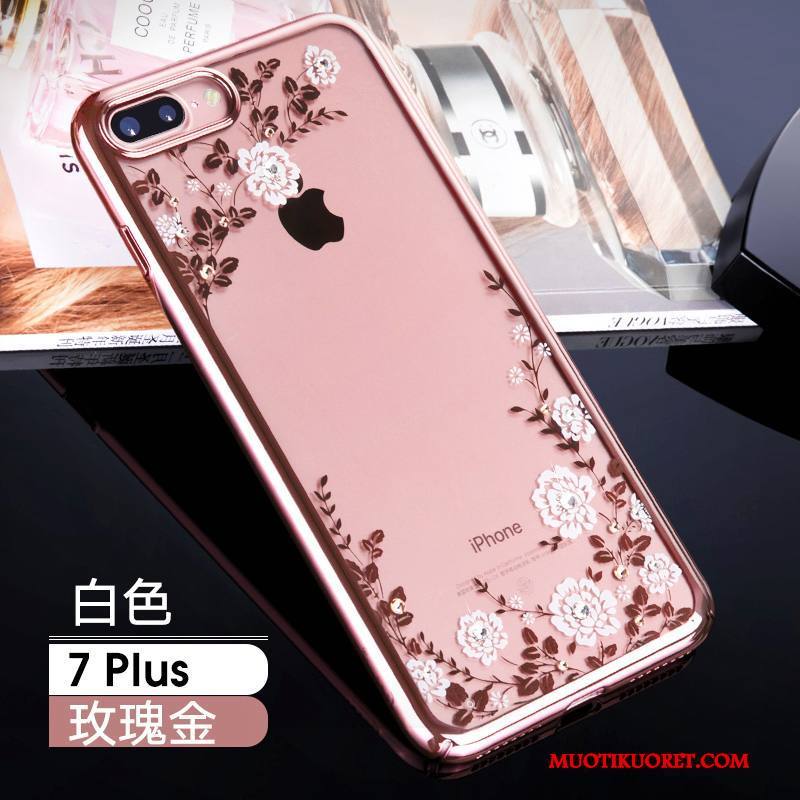 iPhone 7 Plus Kuori All Inclusive Puhelimen Kuoret Murtumaton Strassi Kulta Pinkki Kotelo