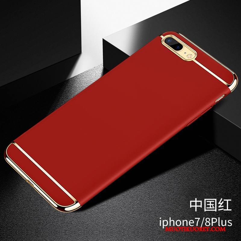 iPhone 7 Plus Kuori Auto Uusi Trendi Punainen Pesty Suede Murtumaton Kova