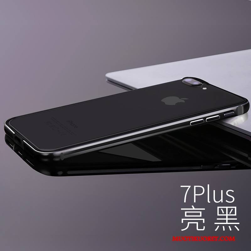 iPhone 7 Plus Kuori Silikoni Kehys Metalli Kotelo Ylellisyys Puhelimen Kuoret Kulta