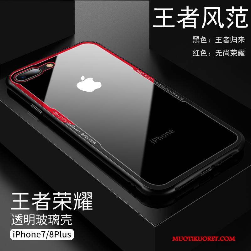 iPhone 7 Plus Kuori Ultra Kotelo Lasi Uusi Musta Ohut Murtumaton