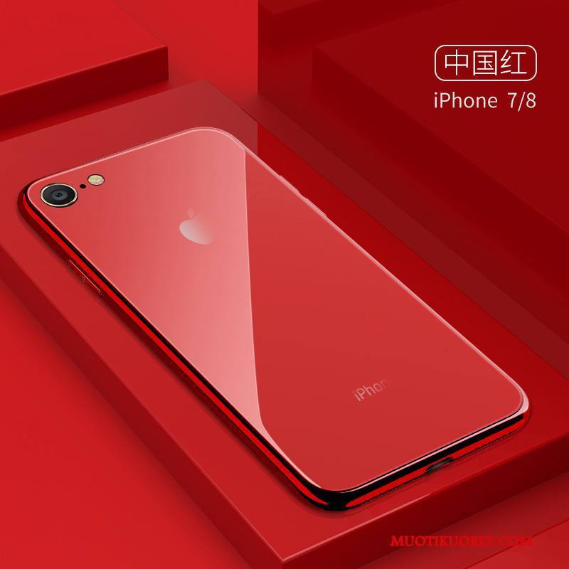 iPhone 7 Puhelimen Kuoret All Inclusive Kuori Kulta Lasi Uusi