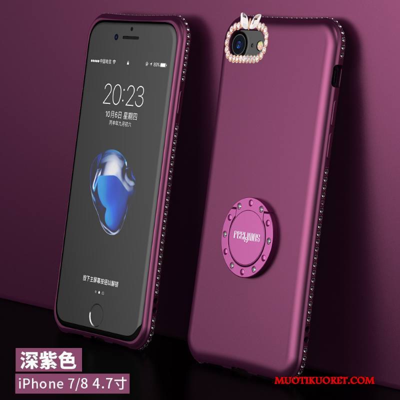 iPhone 8 Kuori Strassi Violetti Tuki Kotelo Murtumaton Net Red Silikoni