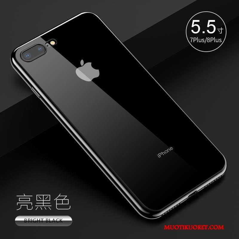 iPhone 8 Plus Kuori All Inclusive Ultra Pehmeä Neste Murtumaton Ohut Hopea Silikoni