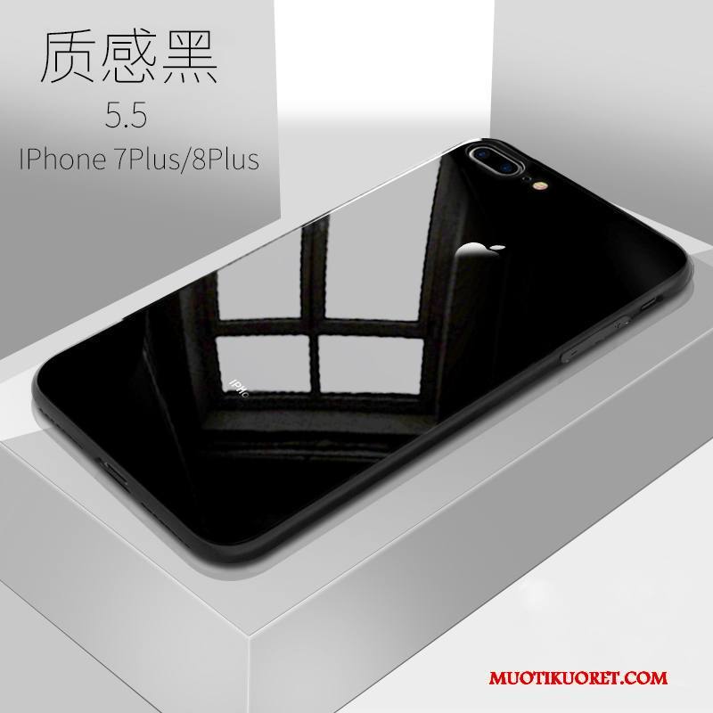 iPhone 8 Plus Kuori Musta Paillette Puhelimen Kuoret Tyylikäs Suojaus Jauhe Kotelo