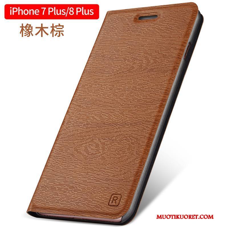 iPhone 8 Plus Kuori Nahkakotelo Trendi All Inclusive Simpukka Murtumaton Suojaus Puhelimen Kuoret