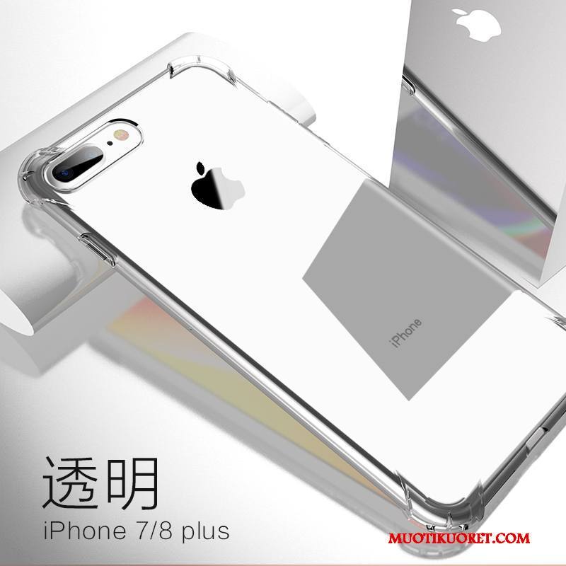 iPhone 8 Plus Kuori Silikoni Murtumaton All Inclusive Pu Suupaltti Kulta Puhelimen Kuoret