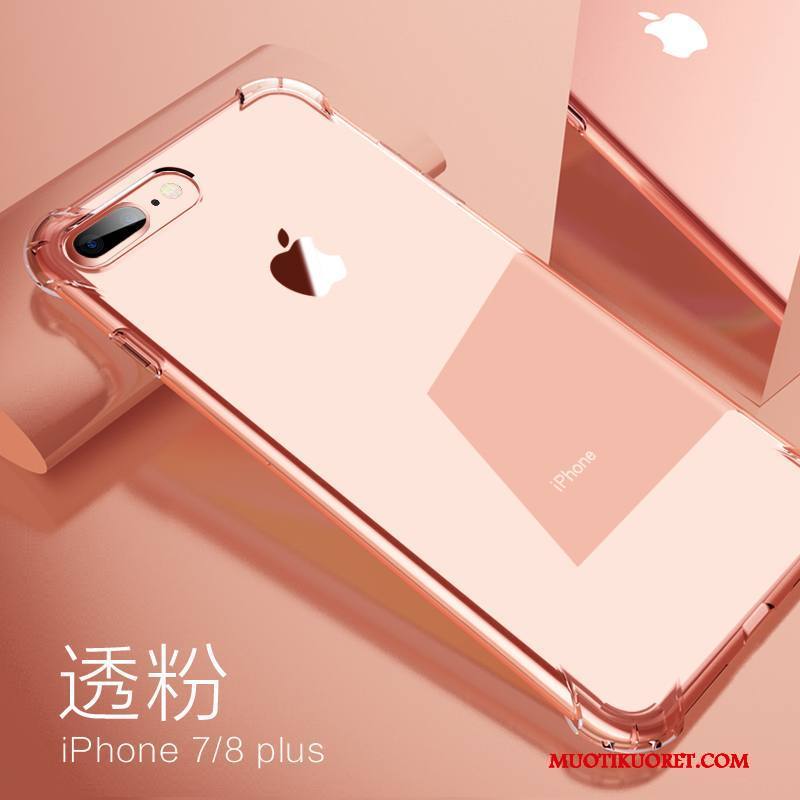 iPhone 8 Plus Kuori Silikoni Murtumaton All Inclusive Pu Suupaltti Kulta Puhelimen Kuoret