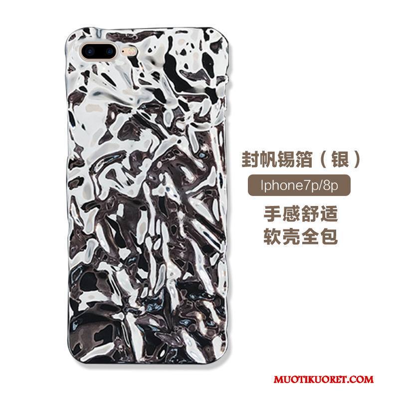 iPhone 8 Plus Kuori Strassi Ylellisyys Net Red Rhinestone Inlay Musta Puhelimen Kuoret Punainen