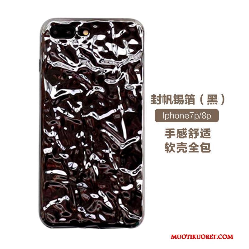 iPhone 8 Plus Kuori Strassi Ylellisyys Net Red Rhinestone Inlay Musta Puhelimen Kuoret Punainen