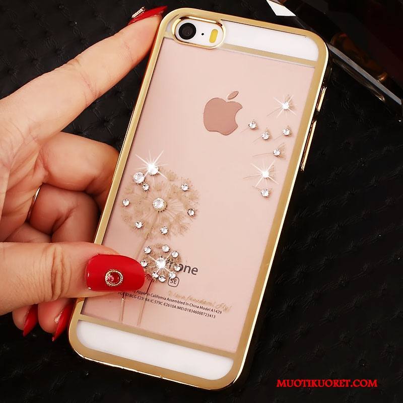 iPhone Se Strassi Suojaus Rhinestone Inlay Puhelimen Kuoret Kuori Läpinäkyvä Kotelo