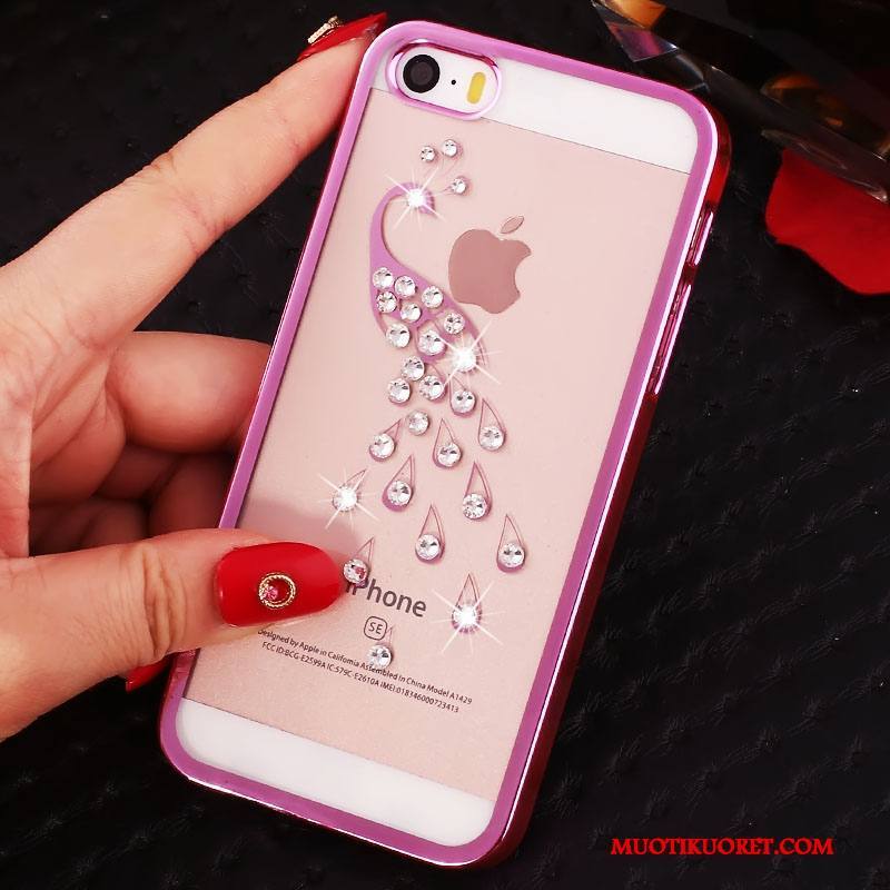 iPhone Se Strassi Suojaus Rhinestone Inlay Puhelimen Kuoret Kuori Läpinäkyvä Kotelo