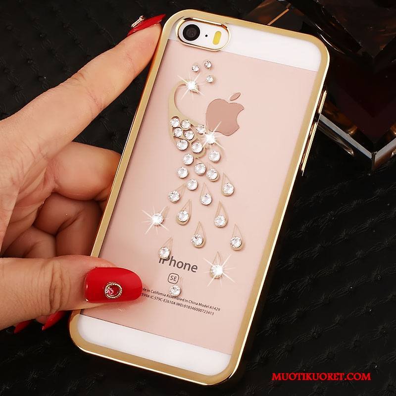 iPhone Se Strassi Suojaus Rhinestone Inlay Puhelimen Kuoret Kuori Läpinäkyvä Kotelo