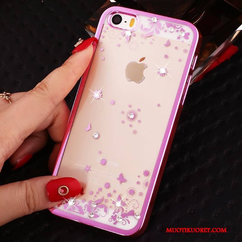 iPhone Se Strassi Suojaus Rhinestone Inlay Puhelimen Kuoret Kuori Läpinäkyvä Kotelo