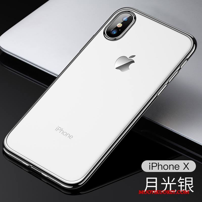 iPhone X Kotelo Puhelimen Kuoret Ultra Pehmeä Neste Läpinäkyvä Silikoni Kuori