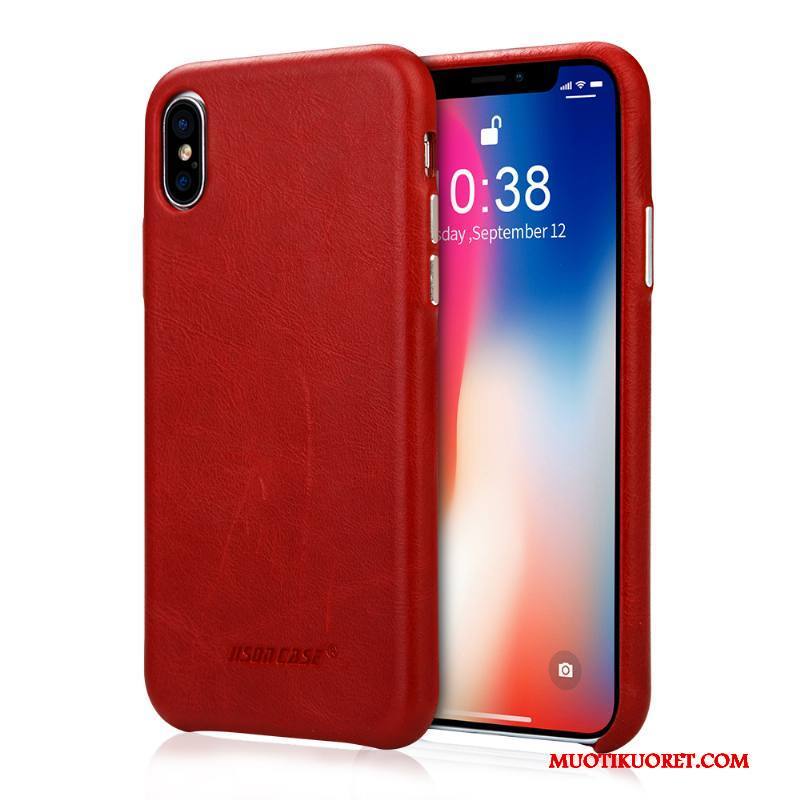 iPhone X Kuori All Inclusive Nahkakotelo Trendi Suojaus Uusi Puhelimen Kuoret Ultra