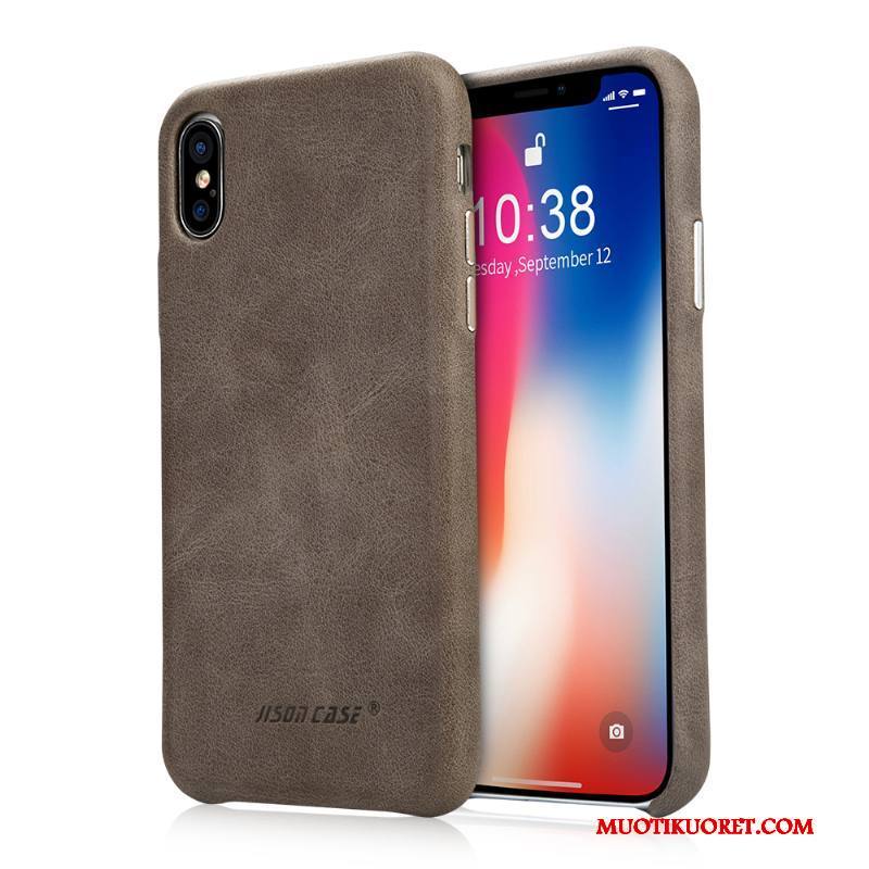 iPhone X Kuori All Inclusive Nahkakotelo Trendi Suojaus Uusi Puhelimen Kuoret Ultra