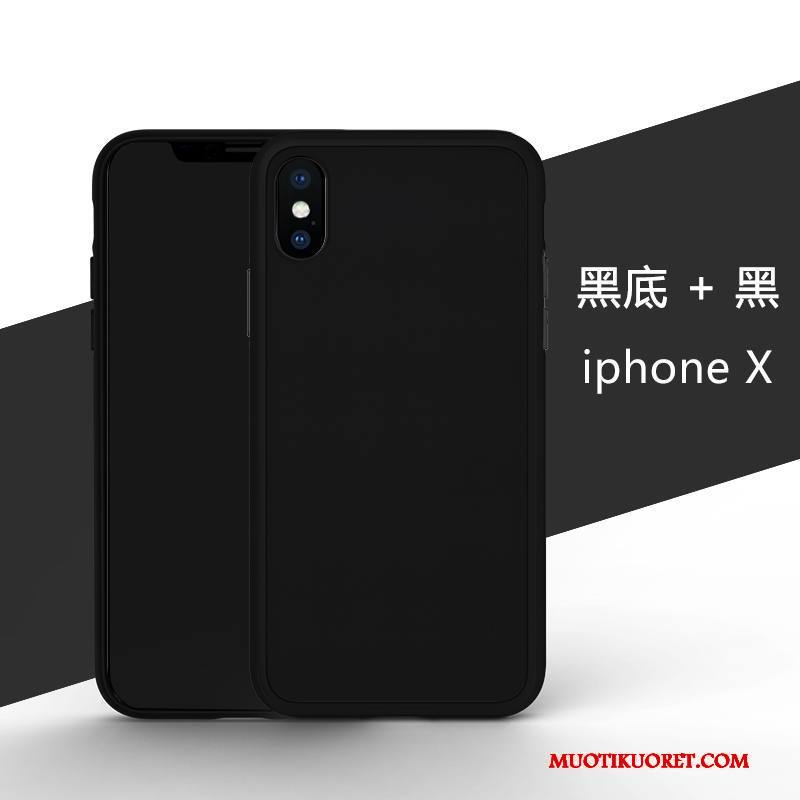 iPhone X Kuori Luova Puhelimen Kuoret Pesty Suede All Inclusive Vihreä Murtumaton Silikoni