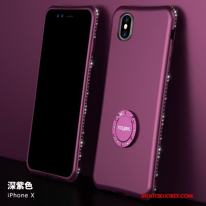 iPhone X Kuori Puhelimen Kuoret Silikoni Murtumaton Vaalean Ultra Violetti Ohut