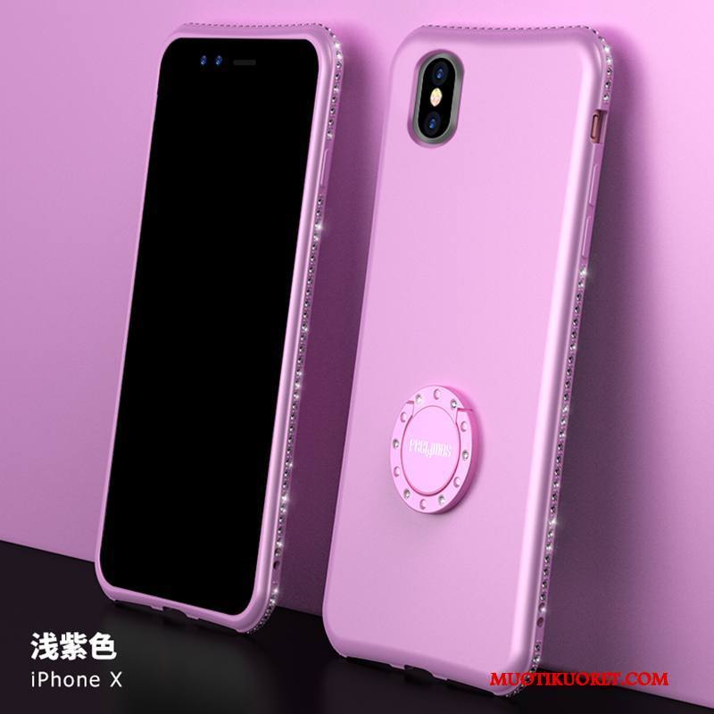 iPhone X Kuori Puhelimen Kuoret Silikoni Murtumaton Vaalean Ultra Violetti Ohut