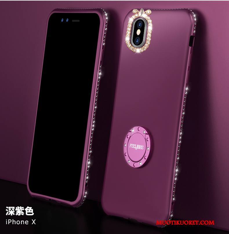 iPhone X Kuori Puhelimen Kuoret Silikoni Murtumaton Vaalean Ultra Violetti Ohut