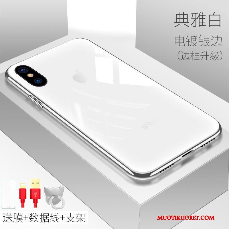 iPhone X Kuori Trendi All Inclusive Uusi Murtumaton Kulta Valkoinen Silikoni